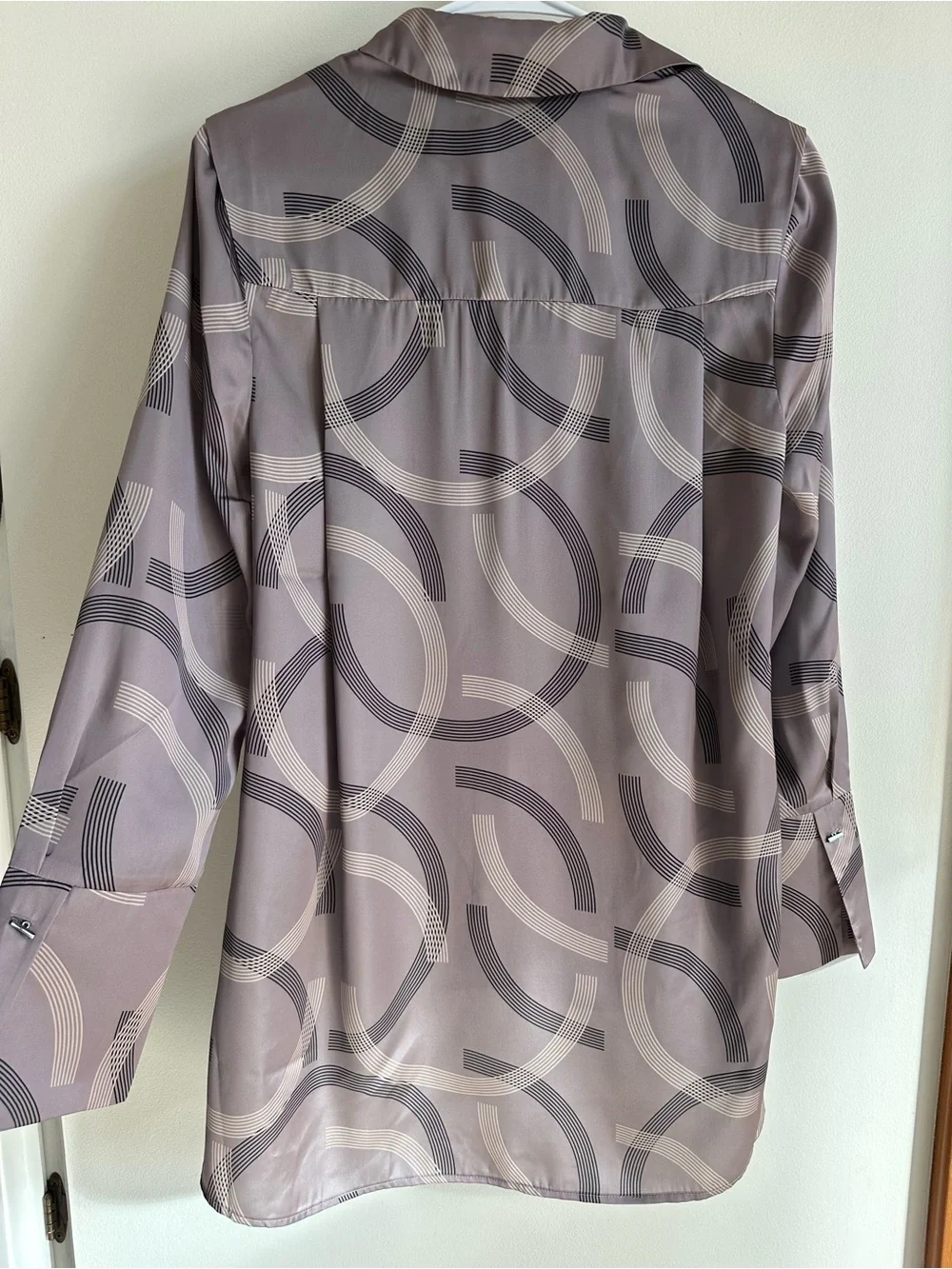 NWT Mint Velvet Remi Geo Print Shirt Size S Long Sleeve Geometric Blouse